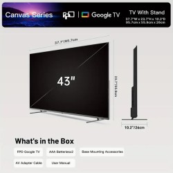 43-Zoll FPD LED Google TV 2025 Modell - 1080P HDR10 mit Audio, integriertem Chromecast & Google Play