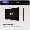 43-Zoll FPD LED Google TV 2025 Modell - 1080P HDR10 mit Audio, integriertem Chromecast & Google Play