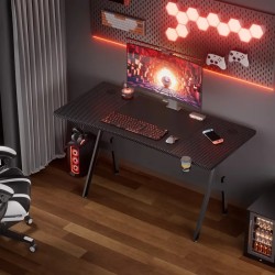 A-Shaped Gaming Desk Carbon-Fiber Gaming Desk-Fixed Breiten für Home Office und Gaming