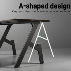 A-Shaped Gaming Desk Carbon-Fiber Gaming Desk-Fixed Breiten für Home Office und Gaming