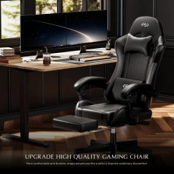 [Gaming Stuhl] Ergonomischer Gaming Stuhl mit Lendenmassage und verstellbarer Kopfstütze
