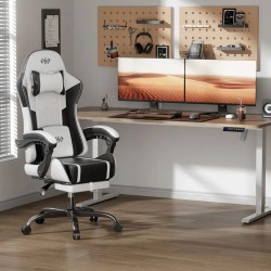 [Gaming Stuhl] Ergonomischer Gaming Stuhl mit Lendenmassage und verstellbarer Kopfstütze