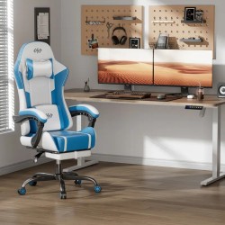 [Gaming Stuhl] Ergonomischer Gaming Stuhl mit Lendenmassage und verstellbarer Kopfstütze