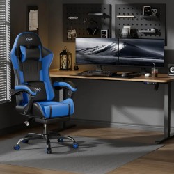 [Gaming Stuhl] Ergonomischer Gaming Stuhl mit Lendenmassage und verstellbarer Kopfstütze