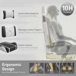 [Gaming Stuhl] Ergonomischer Gaming Stuhl mit Lendenmassage und verstellbarer Kopfstütze
