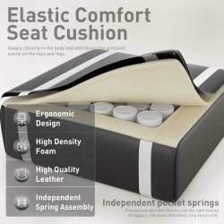 [Gaming Stuhl] Ergonomischer Gaming Stuhl mit Lendenmassage und verstellbarer Kopfstütze