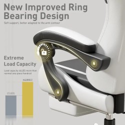 [Gaming Stuhl] Ergonomischer Gaming Stuhl mit Lendenmassage und verstellbarer Kopfstütze