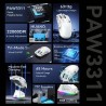 ATTACK SHARK X11 Leichte drahtlose Gaming-Maus mit RGB-Ladebasis, 2.4G/USB-C-Kabel/BT 3-Modus, 22K DPI, PAW3311-Sensor