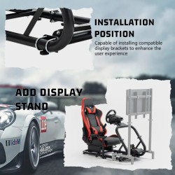Gazzyt G29 Racing Simulator Cockpit mit Sitz kompatibel mit Thrustmaster/Logitech/Fanatec/PC G25 G27 G920 G923 T300RS