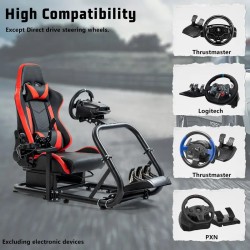 Gazzyt G29 Racing Simulator Cockpit mit Sitz kompatibel mit Thrustmaster/Logitech/Fanatec/PC G25 G27 G920 G923 T300RS