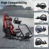 Gazzyt G29 Racing Simulator Cockpit mit Sitz kompatibel mit Thrustmaster/Logitech/Fanatec/PC G25 G27 G920 G923 T300RS