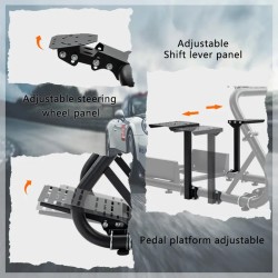 Gazzyt G29 Racing Simulator Cockpit mit Sitz kompatibel mit Thrustmaster/Logitech/Fanatec/PC G25 G27 G920 G923 T300RS