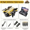 [Faltbare Dual-Kamera-Drohne] Faltbare Drohne mit Dual-HD-Kameras und optischer Flow-Positionierung | Kopfloser Modus, WIFI FPV