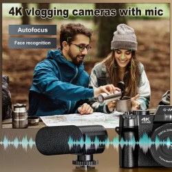 G-Anica 48MP 4K Digitalkamera für Fotografie und Vlogging - 16X Zoom, 180° Flip Screen, 52mm Makroobjektiv